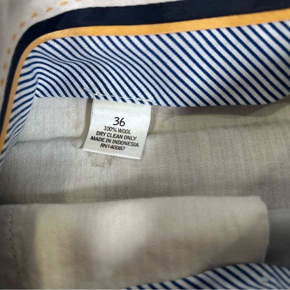 Hart Schaffner Marx Tan Checkered Pattern Dress Pants - Picture 3 of 8